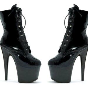 Ellie Shoes 709-Angela Heel Ankle Boots with Inner Zipper